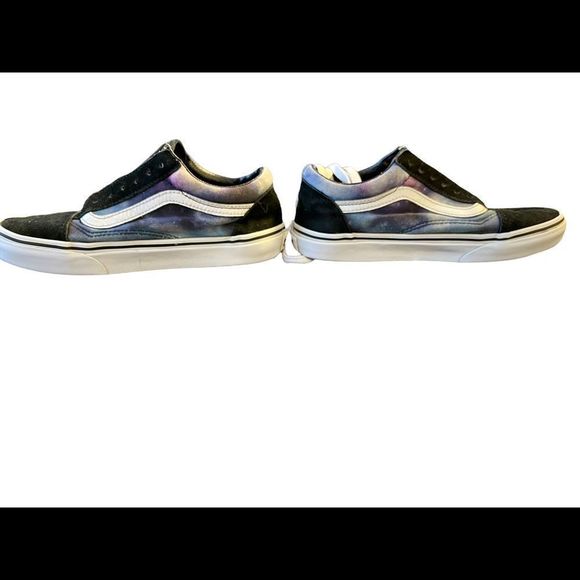 VANS , old Skool, low size 5, black , blue tie dye , suede - Picture 3 of 4
